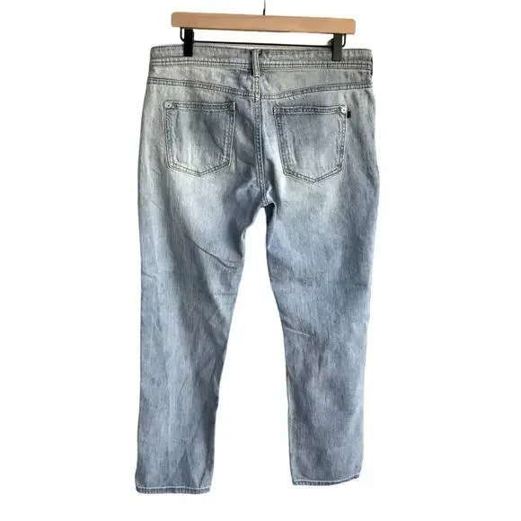 Pilcro - Anthropologie Light Wash Distressed Slim Boyfriend Jeans - Picture 2 of 5